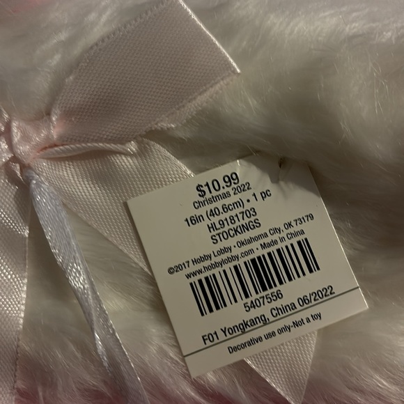 CLEARANCE: 2022 Baby’s First Christmas Stocking Pink NWT - Picture 3 of 7